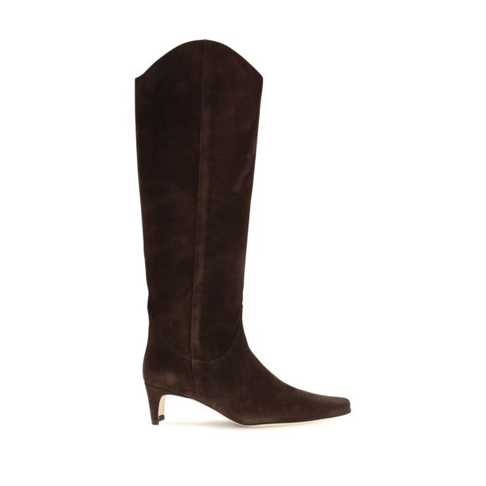 Staud Brown Calf Leather Bos Taurus High Heel Women's Boots